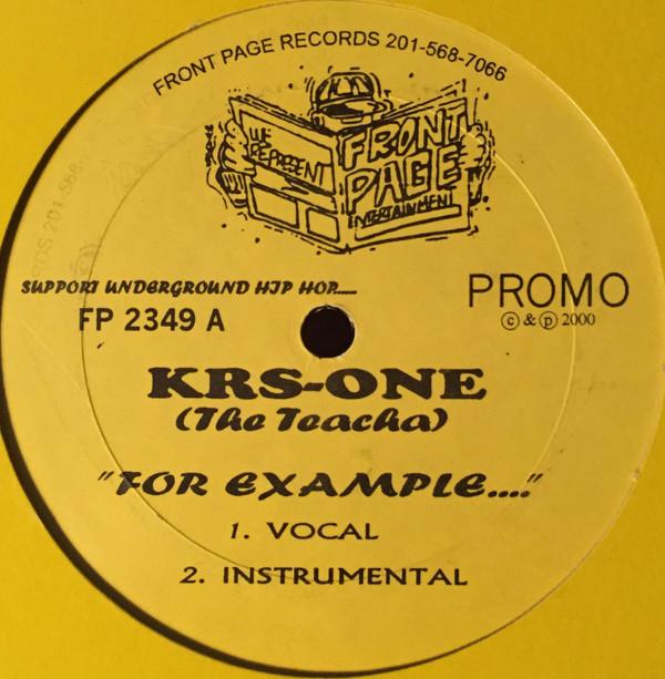 

12inch Record KRSONE THE TEACHA For Example .... Tell The Devil H FP2349 Front Page Ente 2000 US Rap HipHopRB Used