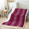 Pink Leopard Print Blanket Animal Pattern Soft Throw Fashion Decor Bedroom Textile Cozy Home Accessory Stylish Design