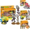 Plants Vs Zombies Toy Car Set With Launching And Light Features For Kids Interactive Play