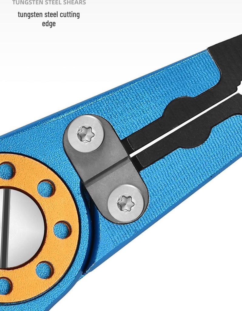 New Multifunctional Stainless Steel Fishing Pliers: Line Cutter, Fish Controller, Lead Foil Cutter, and Special Lure Pliers.