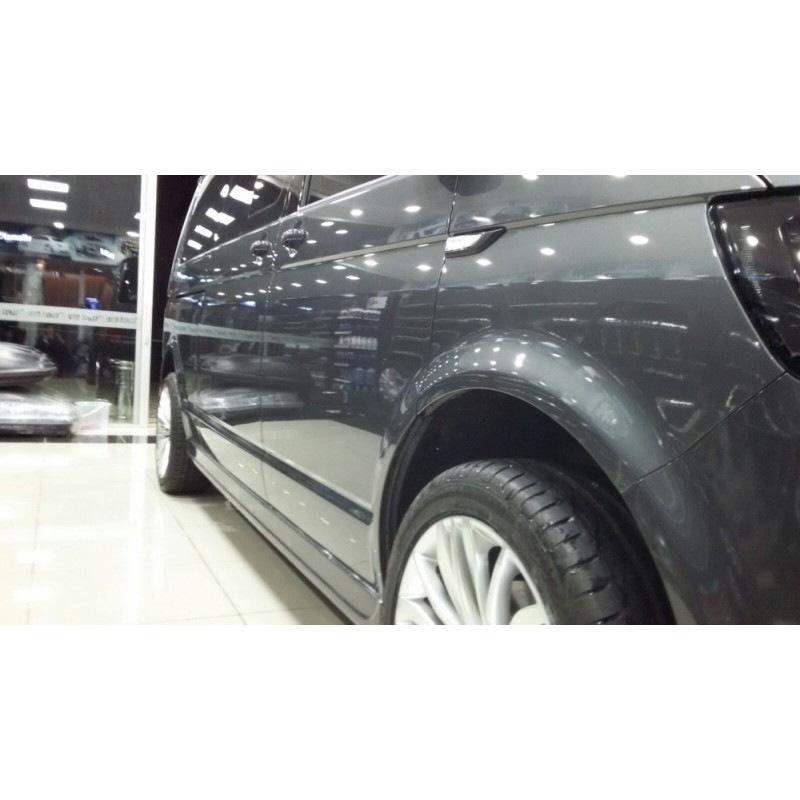 Боковые пороги V-2 (под покраску) Длинная база для Volkswagen T6