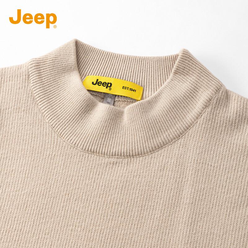 JEEP Men's 2025 Fall/Winter Warm Semi-High Neck Knit Sweater