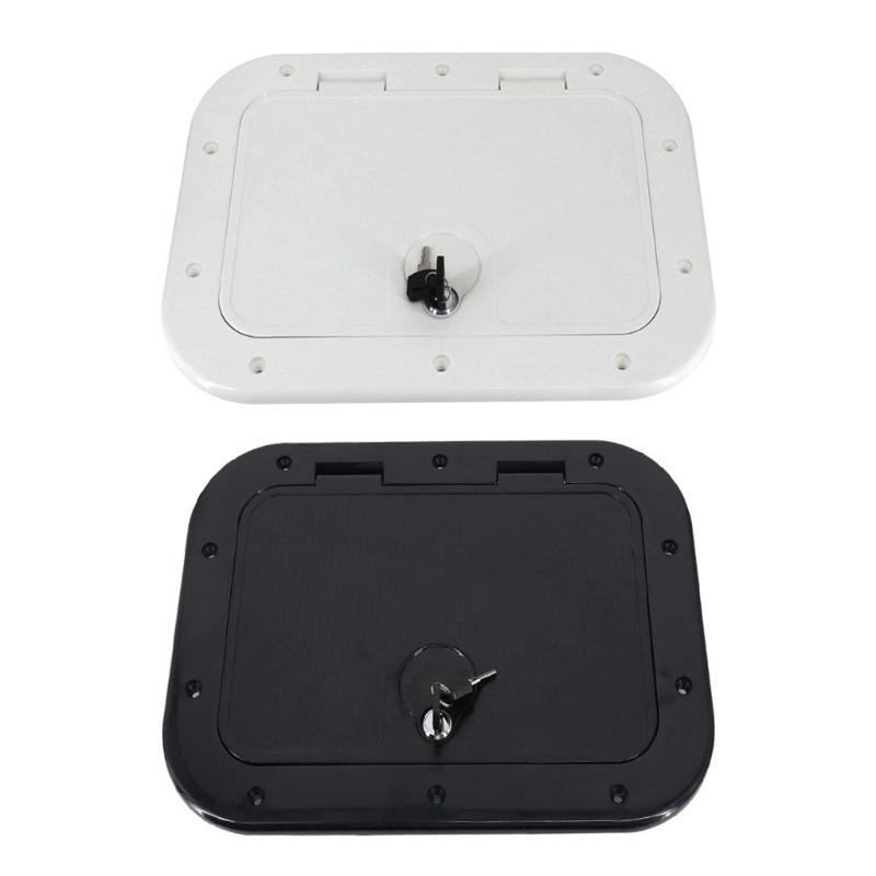 Marine Safety Hatches Deck Plate With Reinforced Hinges Weatherproof Construction And Key Lock For Outdoor Installation