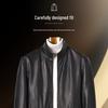 Futing Men's Retro Gilded Leather Jacket
