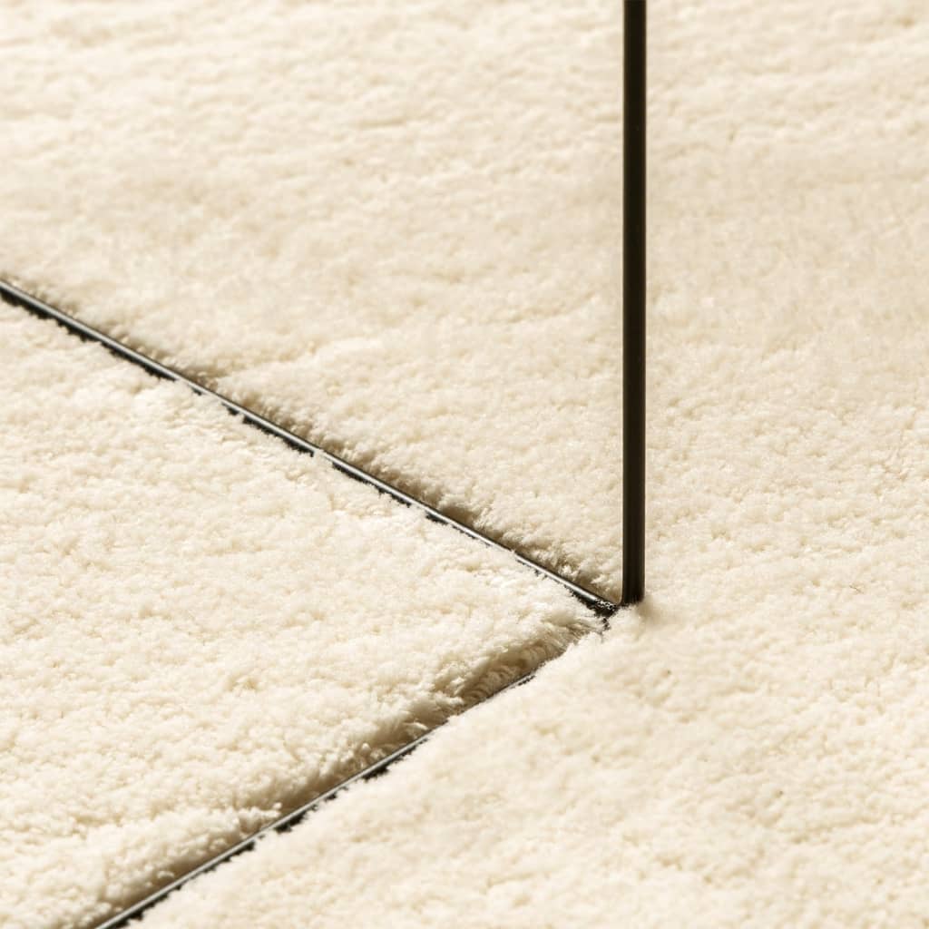 HUARTE Rug Short Pile Soft and Washable Cream Ø 80 cm
