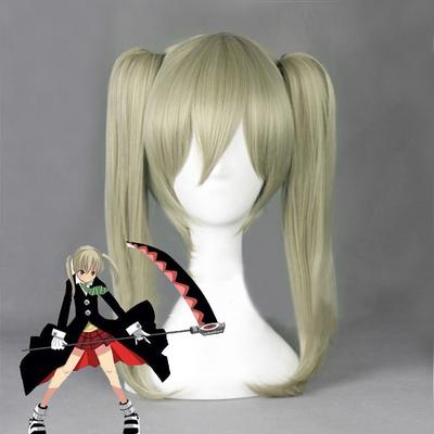 Anime Požírač duší Maka Albarn Cosplay Paruky Povlečení Dvojitý culík Paruka z tepelně odolných syntetických vlasů + Čepice na paruku