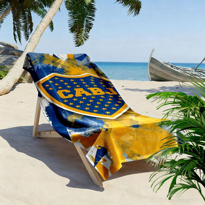 Boca Juniors Print Strandtuch, Großes Weiches Schnelltrocknendes Handtuch für Strand Camping Schwimmen