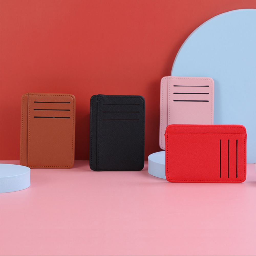 For Men Classic Solid Color PU Leather Purse Wallets Money Bag Women Coin Purse Korean Card Holder