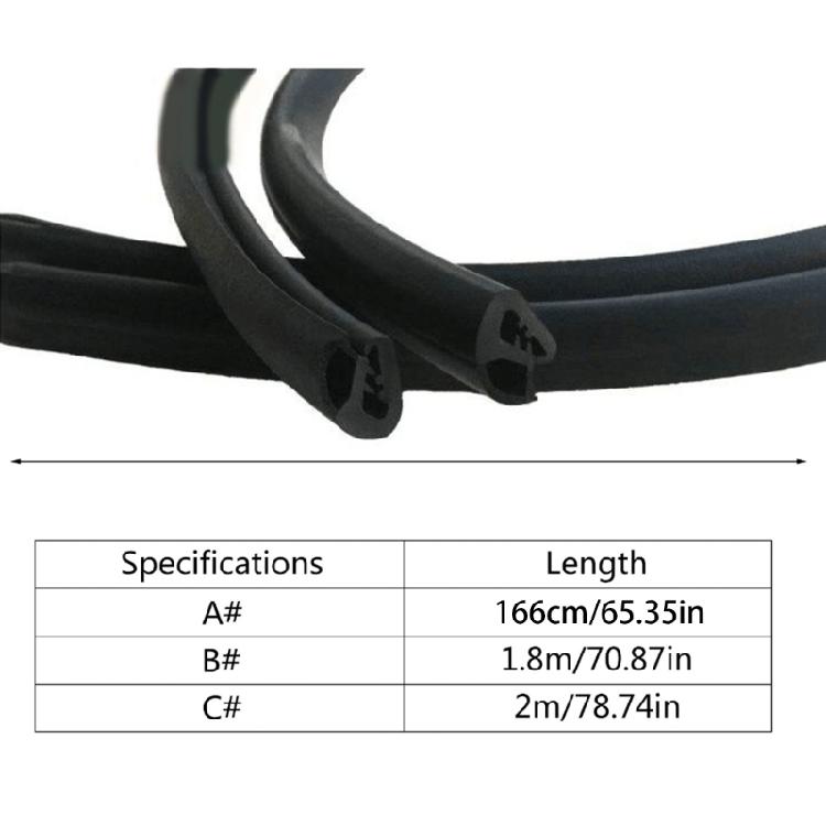 Car Door B Pillar Trim Edge Moulding Rubber Noise Weatherstrip Seal Strip Black