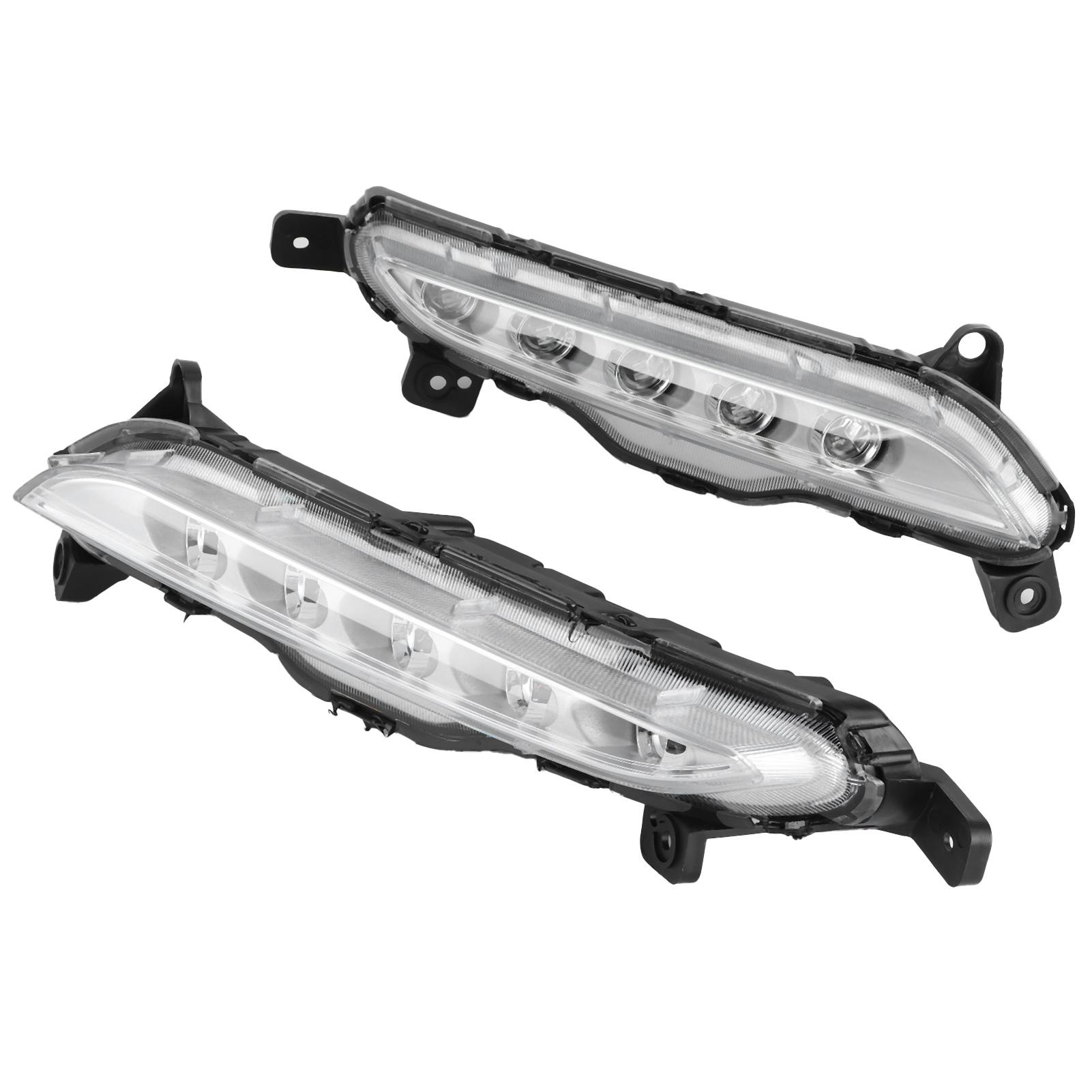 

Пара светодиодных противотуманных фар DRL с дневными ходовыми огнями и чистой линзой подходит для Hyundai Tucson 20162018