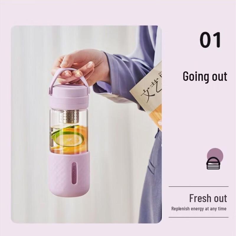 TAFUCO Portable Tea Infuser Glass Bottle