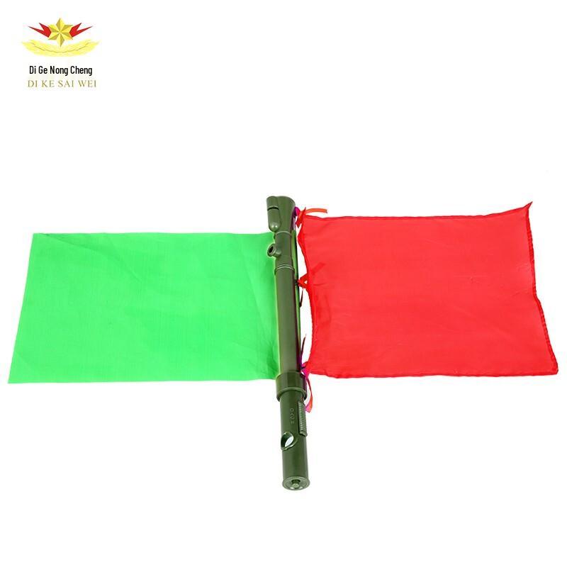 Handheld Signal Flag with Horn and Flashing Light