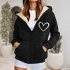 Women's Fashion Casual Sweatshirt Loose Zipper Cardigan Long Sleeve Hooded Jacket