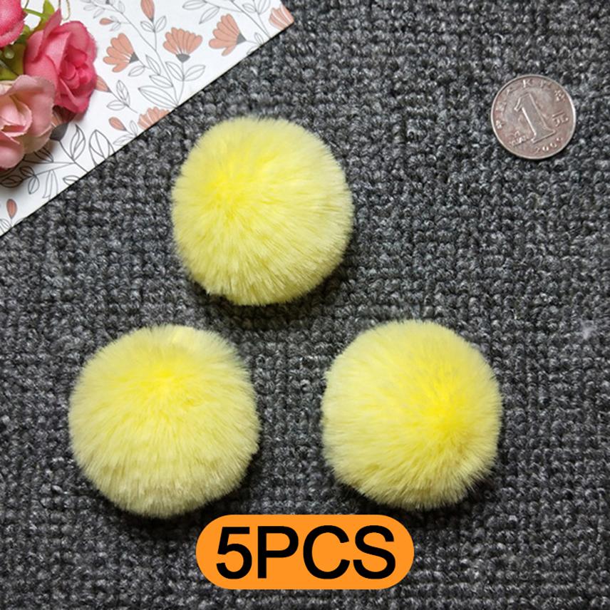 5pcs 4cm 5cm Faux Fur Pompom Fluffy Soft Balls DIY Hair Ball Pom Pom for Handicrafts Handmade Sewing Crafts Materials