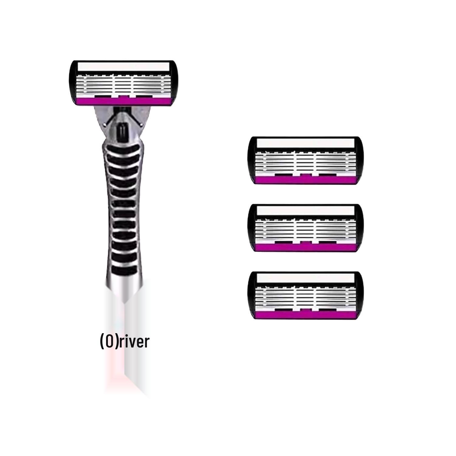 6-Blade Men s Manual High-Efficiency Shaver - Old-Fashioned Disposable Razor
