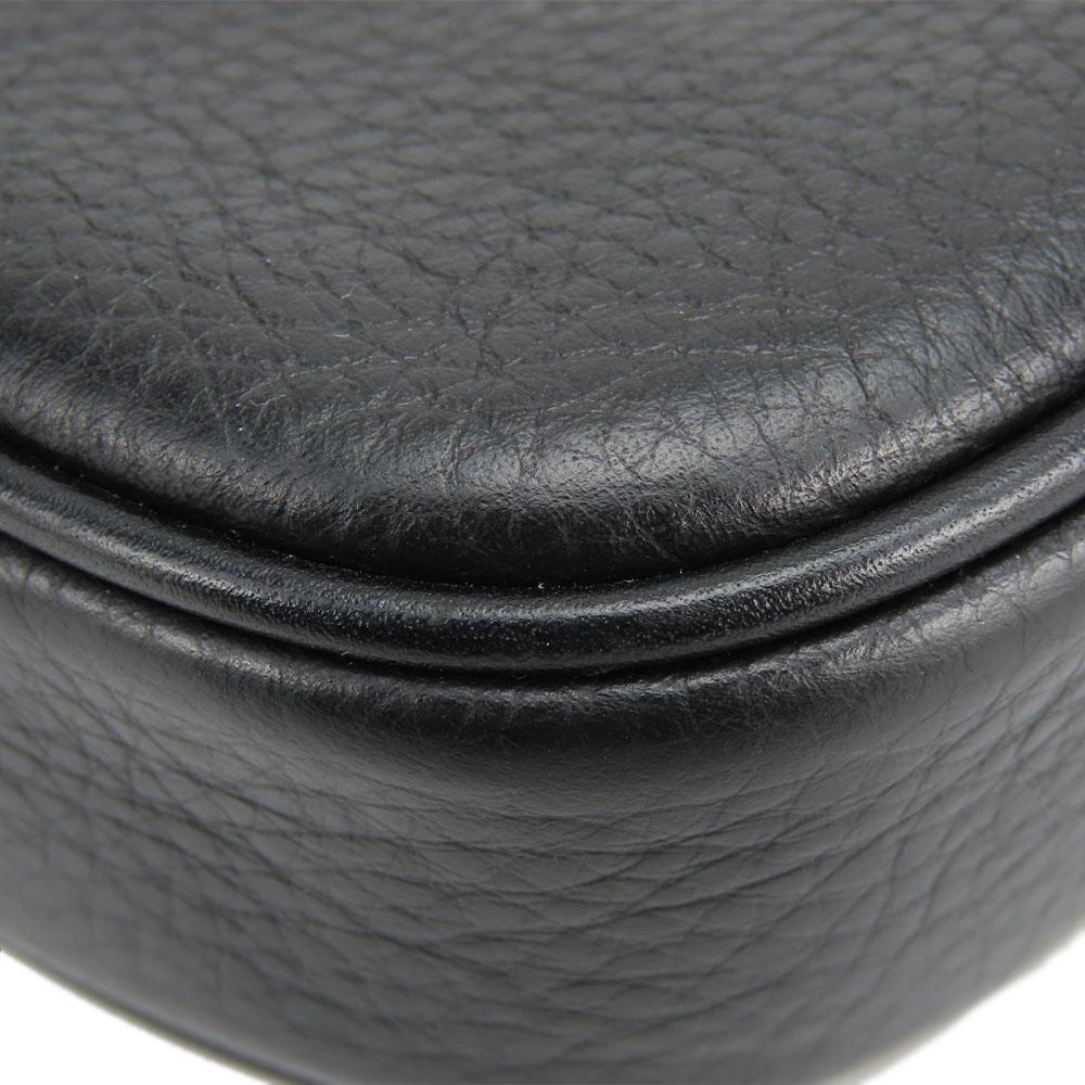 Used COACH Shoulder Bag F73952 leather black Diagonally hung