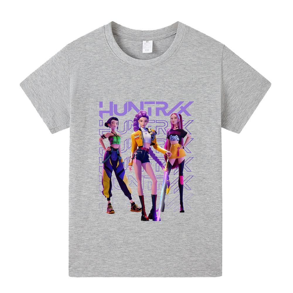 A1235 Kids Boys Girls Kpop Rumi Zoey Mira Print Short Sleeves T-shirt