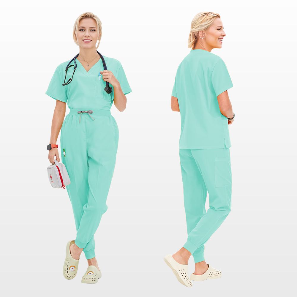 Summer Medical Scrubs Hospital Uniforms Doctor Nurse Workwear 4-way Stretch Pet Clinic Nursing Suits Dentist Working Clothes S21