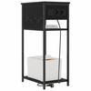Nightstand Black Oak Look 41 X 28 X 76 Cm Engineered Wood