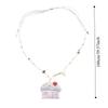Flower Korean Beaded Necklace Jewelry Clavicle Necklace Pink Blue Bohemian Choker  Women