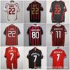 Retro Soccer Jersey AC Milan 22 Manchester United Juventus Arsenal Barcelona Tottenham Vintage Football Shirt Men Women