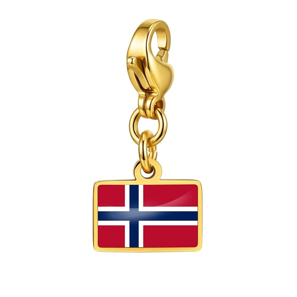 Country Flag Charms 10 Mm Pendant Necklace Bracelet Keychain Bagchain Stainless Steel Jewelry A Commemorative Gift For A Friend