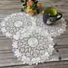 1PC Lace Round White Embroidery Table Place Mat Dining Pad Cloth Drink Placemat Cup Mug Dinner Tea Coaster Glass Doily Kitchen