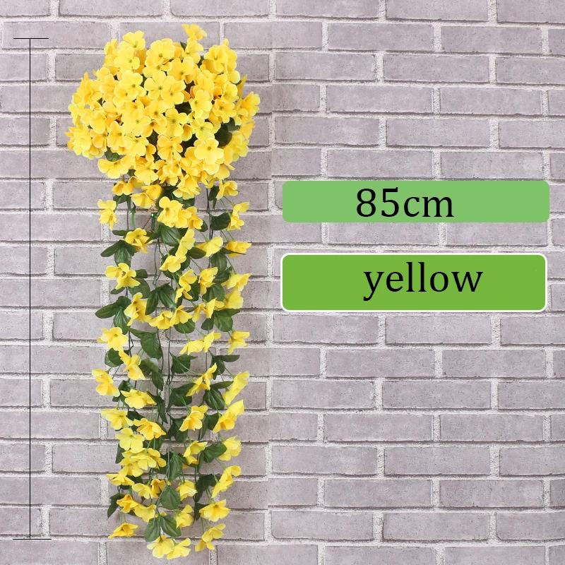 Hanging Artificial Silk Morning Glory Imitation Flower Vine Wedding Garden Decor Fake Plant Vibrantly Color Flower Wall Decor