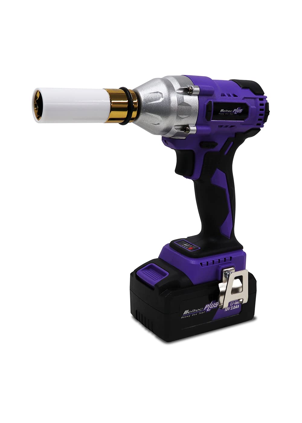 

Перезаряжаемый электрический ударный гайковерт Meltec для шин Meltec Головка и 21 мм Тонкий глубокий тип с колесом 3 режима затяжки крутящего момента MP-100, Плюс, 3,0 А