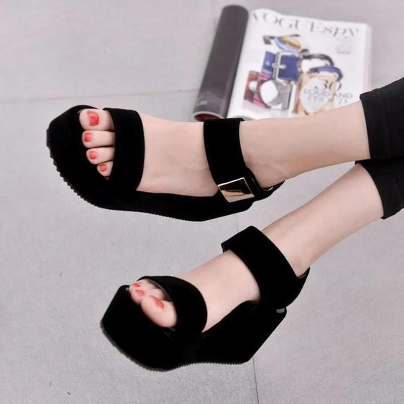 Sommer Damen Sandalen 2024 Neue Damen Keilsandalen Plateau Sandalen Mode Fischmaul Rom Flache Sandalen Weiß Schwarz Damenschuhe