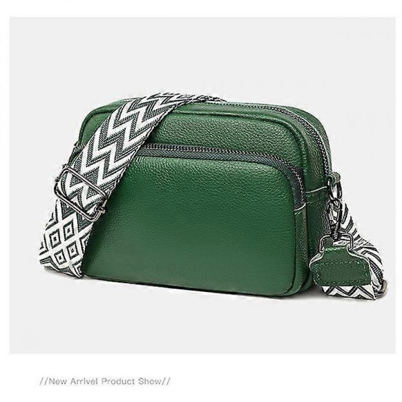 Women's Mobile Phone Shoulder Bag Genuine Leather Crossbody Bag Ladies Cell Phone Bag for Hanging, Shoulder Bag Ladies Small Modern Bag with Wide Shou