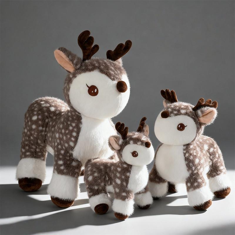 Cute Deer Plush Toy With Pp Cotton Filling For Kids And Home Decor