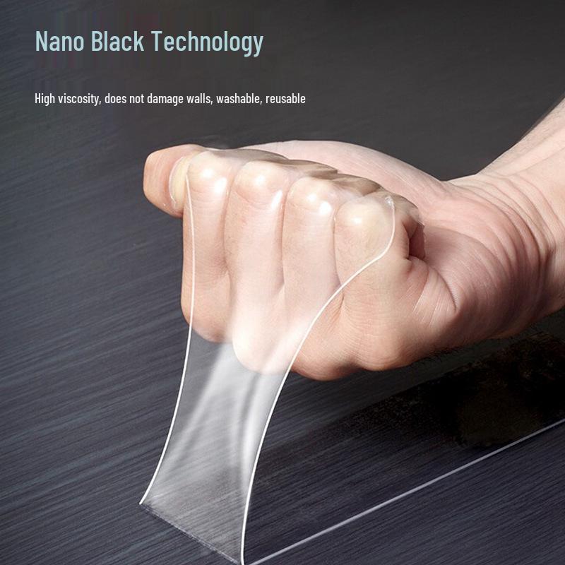 Traceless Strong Nano Double-Sided Adhesive Tape - Washable, Transparent, High Tack Acrylic Glue