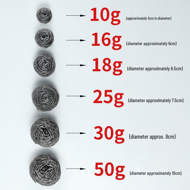 Large Stainless Steel Kitchen Scrubber for Pots - Non-Shedding Wire Scouring Pad