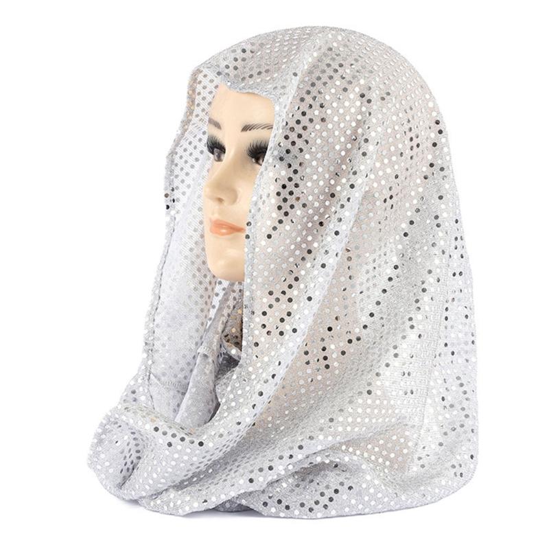 Stylish Muslims Headscarf Embellished With Sparkling Sequins Lightweight And Comfortable Headwear For Daily Wear