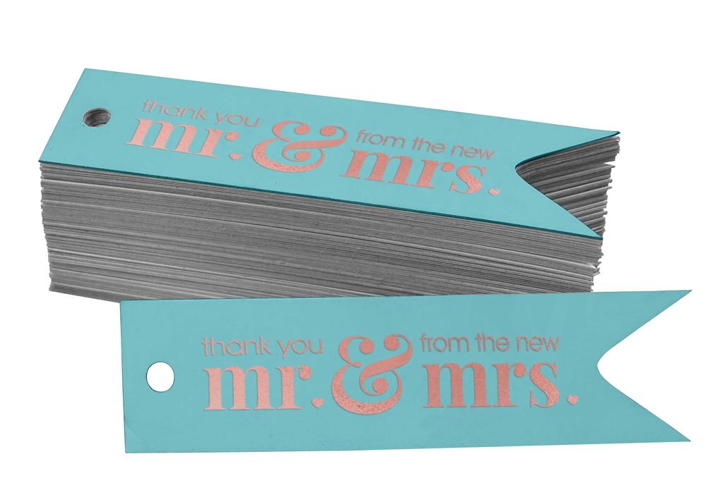 Inkdotpot Pack Of 100 Thank You From The New Wedding Favor Paper Tags Craft Real Gold Foil Hang