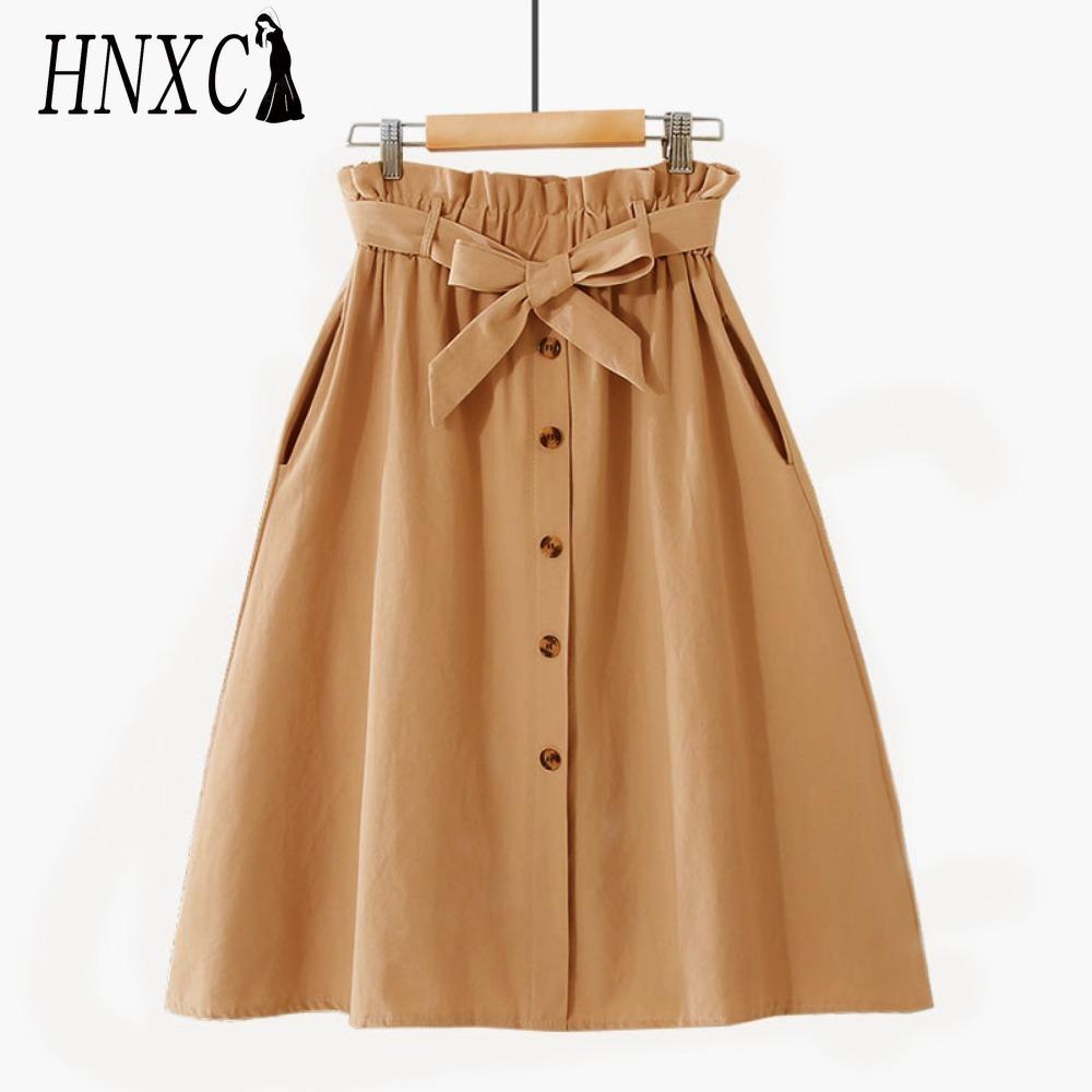 

HNXC Женская Модная Повседневная Летняя Весенняя Юбка one size хаки