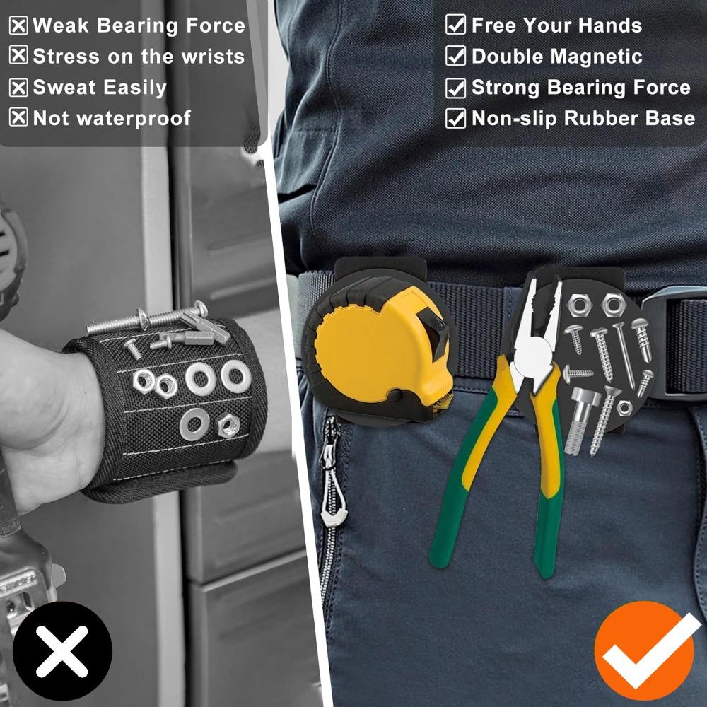 43/55/66mm Magnetic Suction Belt Clip Adjustable Screw Hardware Storage Portable Magnetic Suction Cup Clip Hand Tool Accessories