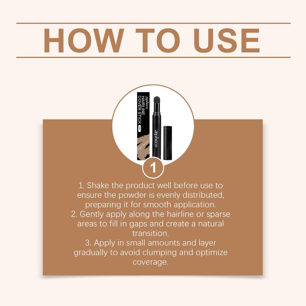 Zephoco Light Brown Hair Color Pen: Natural, Trendy, Even Coloring with a Cool Shine