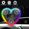 2026 Solar Powered Car Neon Light Striped Heart Lamp Led Ambient Light Wireless Suction Cup USB Rechargeable Led Atmosphere Lamp