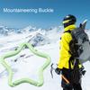 10Pcs Multicolor Pentagram Star Carabiner Buckle Aluminum Alloy Carabiner Hook Clips DIY Accessories for Keychain Buckle for Camping Hiking