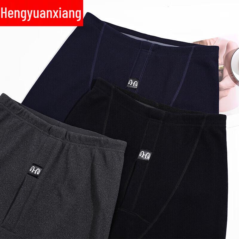 Hengyuanxiang Men's TC-5001 Fleece-Lined Thermal Pants with Knee Protection