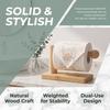 Wood Grain Desktop Tissue Stand Drill-Free Paper Towel Rack Modern Toilet Paper Holder  Bathroom