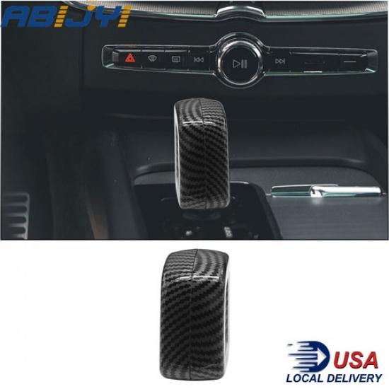 Gear Shift Knob Head Cover Trim Carbon Fiber ABS For Volvo XC90 XC60 XC40 V90