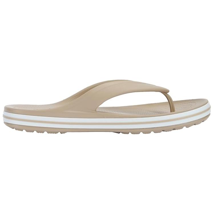 Crocs Comfortable Fashionable Anti-Slip Flip Flops Unisex Footwear Off-White 205393-2V3