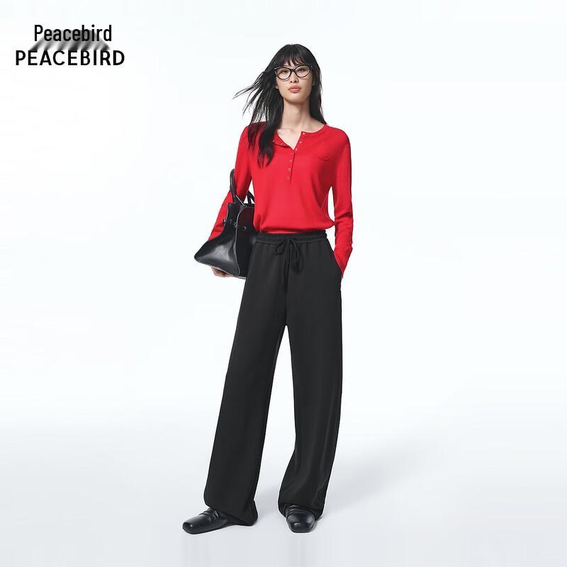 Peacebird Women's Drawstring Casual Long Pants