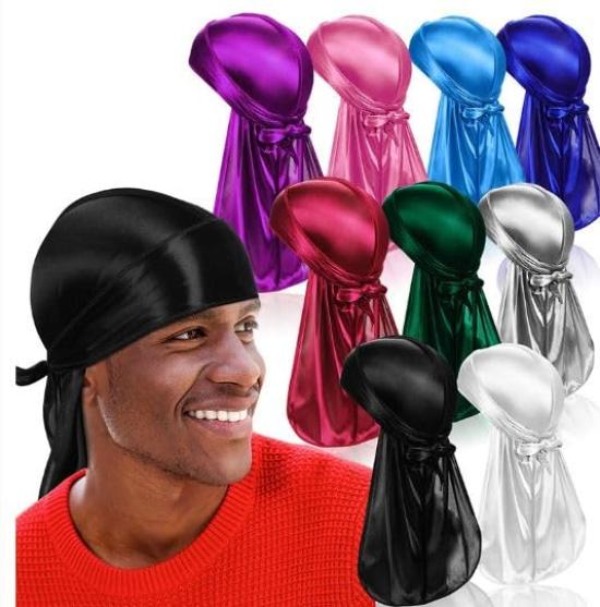 BERUKO Durag Hip Hop Bandana Dance Dancer Dance Lightweight white