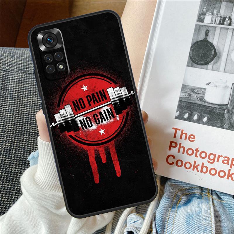 Bodybuilding Gym Fitness Phone Case For Redmi Note 10 9 8 11 12 Pro 9S 10S 11S 12S Cover For Redmi 12 12C 9C 10C 13C
