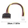 4Pin Female To 15Pin 15Pin Power Cable 15Pin Extension Cord Hard Drive Disk Power Supply Cable Adapter For PC Desktop