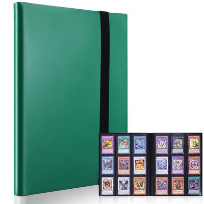 Karteikartenordner, Aufkleberordner, 9 Taschen, für 360 Karten, Einband aus PP-Material, elastischer Verband, Kartenblatt zum Binden, Sammeln anderer Spielkarten (9 Taschen,